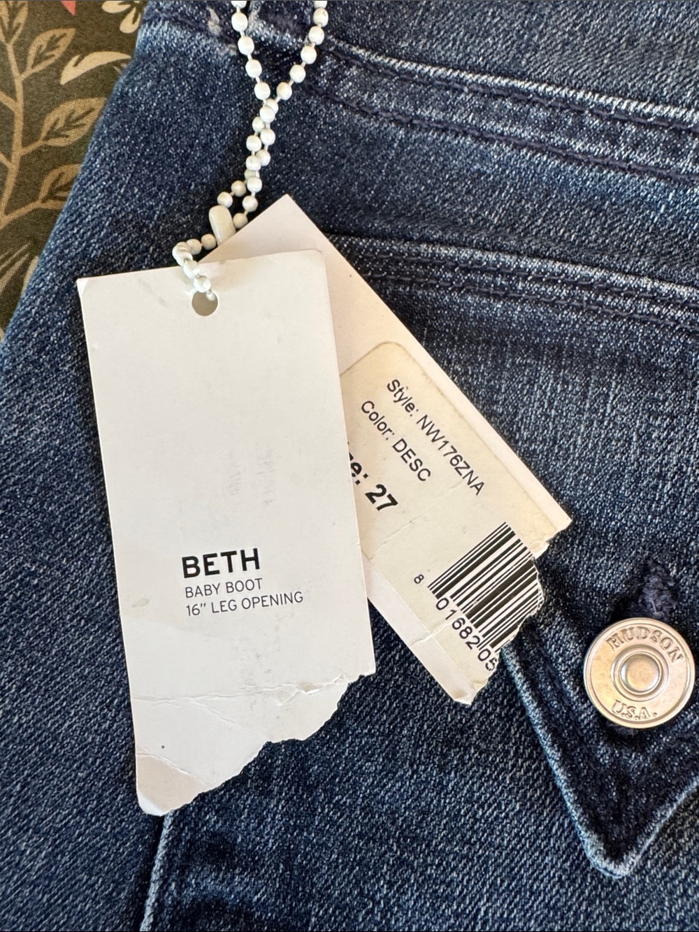 NWT Hudson Jeans Beth Baby Boot Jeans size 27 - Picture 3 of 11